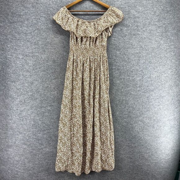 Old Navy Dresses & Skirts - 5/$45 Old Navy Dress Women M Medium Brown Geometric Maxi Long Elastic Waist